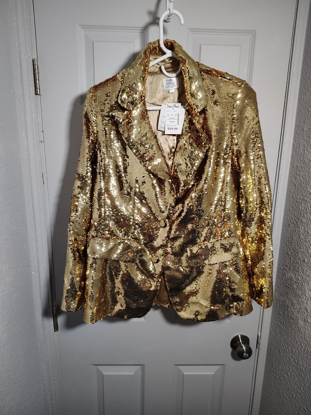 Gold Sequined Blazer